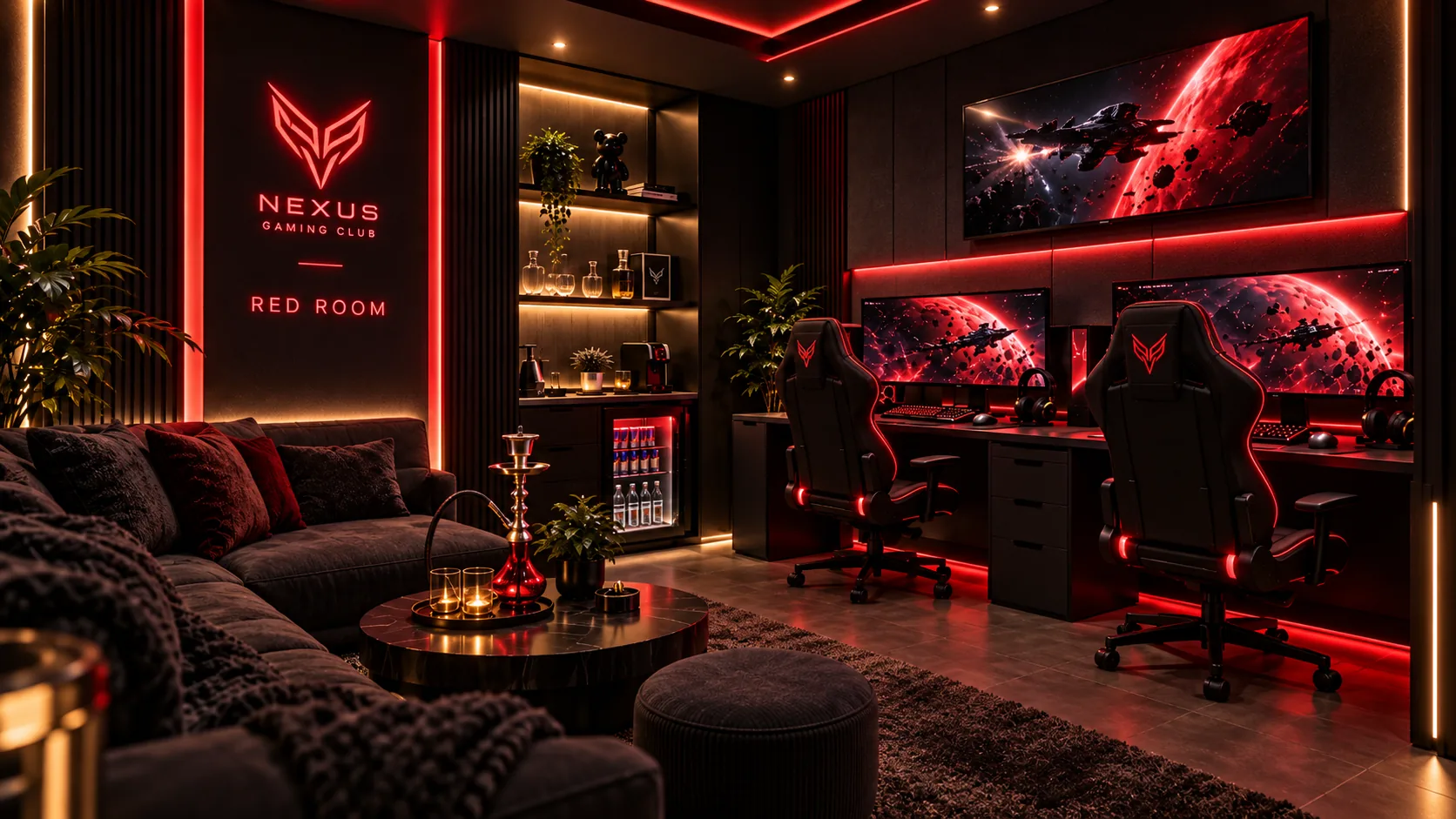 Красная игровая комната